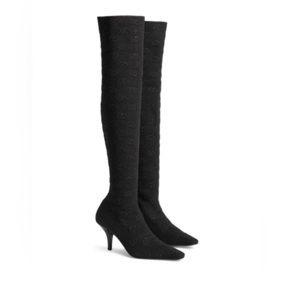 GUCCI 75mm GG knee-high boot - Picture 2 of 15